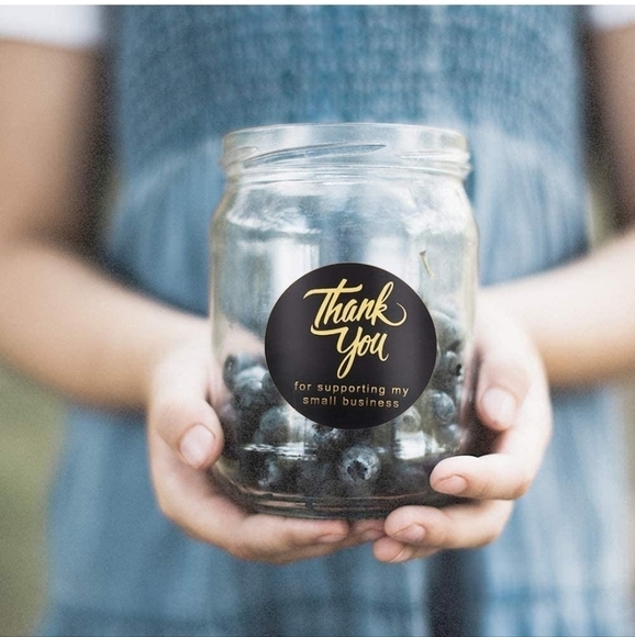 2" THANK YOU FOR SUPPORTING MY SMALL BUSINESS STICKERS•500 PK - Picture 4 of 8